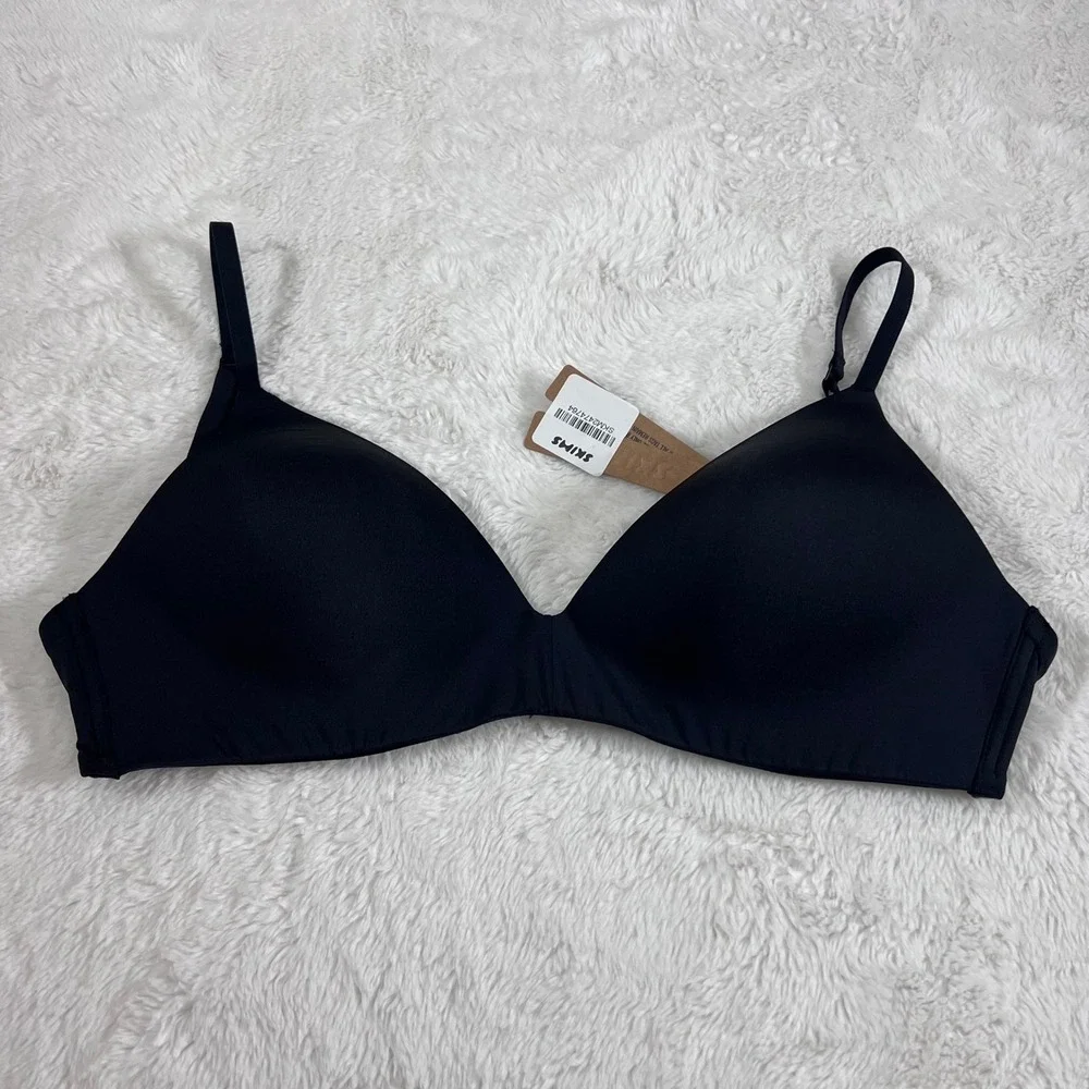 SKIMS Women's Wireless Form T-Shirt Bra Onyx Black BR-WRL-1889‎ Size 32DD NEW - Picture 4 of 12